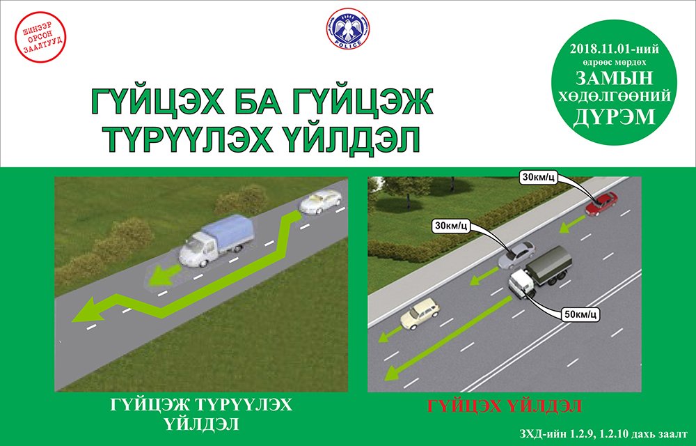 Замын хөдөлгөөний шинэчилсэн дүрэм